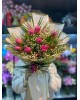 pembe lale buketi
